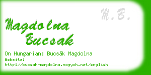magdolna bucsak business card
